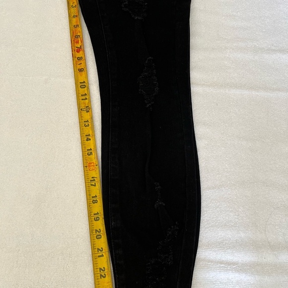 Women's Black Distressed Jeans indigo Rein - Picture 4 of 13